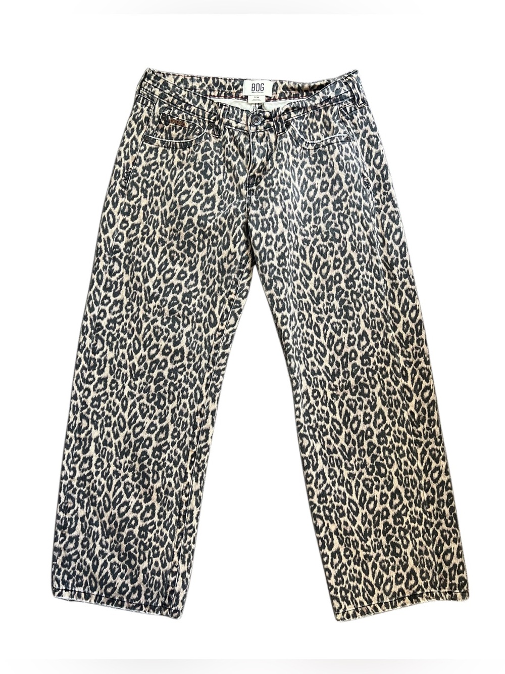 Urban Outfitters Leopard Wide Leg Denim